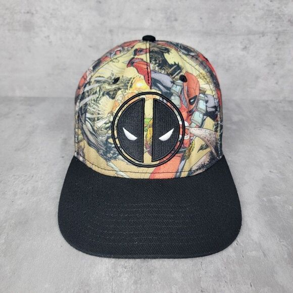 Deadpool Snapback Hat Baseball Cap All‎ Over Print Comic Strip Action - Picture 1 of 7